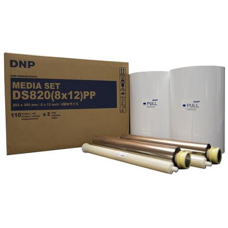 UPC: 0847605010733 | Pure Premium Media for DS820A Printer 8×12 110 Prints Per Roll 2 Rolls Per Case (220 Total Prints)
