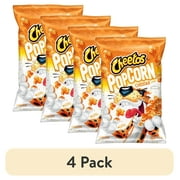 (4 pack) Cheetos Popcorn, Cheddar, 7 oz Bag, Flavored Popcorn, Snack Chips