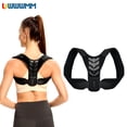 thumbnail image 2 of 1Pcs Adjustable Back Brace Posture Corrector Spine Women Men Compression Back Support and Posture Trainer Upper Back Pain Relief Black XL, 2 of 6