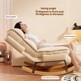 thumbnail image 4 of Keerffo Rocking Chair with Footrest,Corduroy Upholstered Lazy Recliner Lounge Chair, Single Sofa for Living Room, Rubber Wood Legs, 4 of 9
