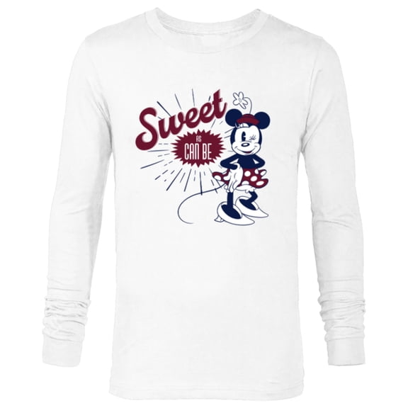 Disney Minnie Mouse Sweet as Can Be Retro Vintage - Long Sleeve T-Shirt for Men - Customized-White