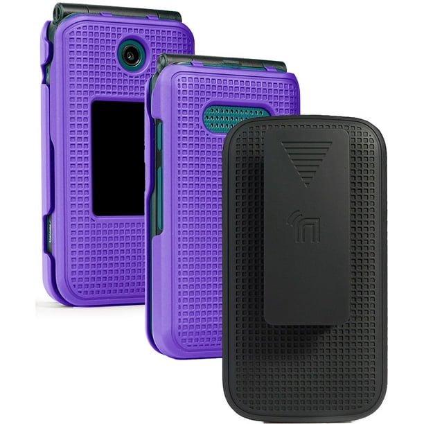 Case With Clip For Cingular Flip 4 Purple Snap On Cover With Rotating Ratchet Belt Hip Holster Combo For Cricket Debut Flip U102ac At T Cingular Flip Iv Phone U102aa Walmart Com Walmart Com