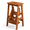 Natural, variant on Resenkose Folding Stool, Step Ladder,3-in-1 Rubber Wood Step Stool with Convenient Handle-Dark Brown