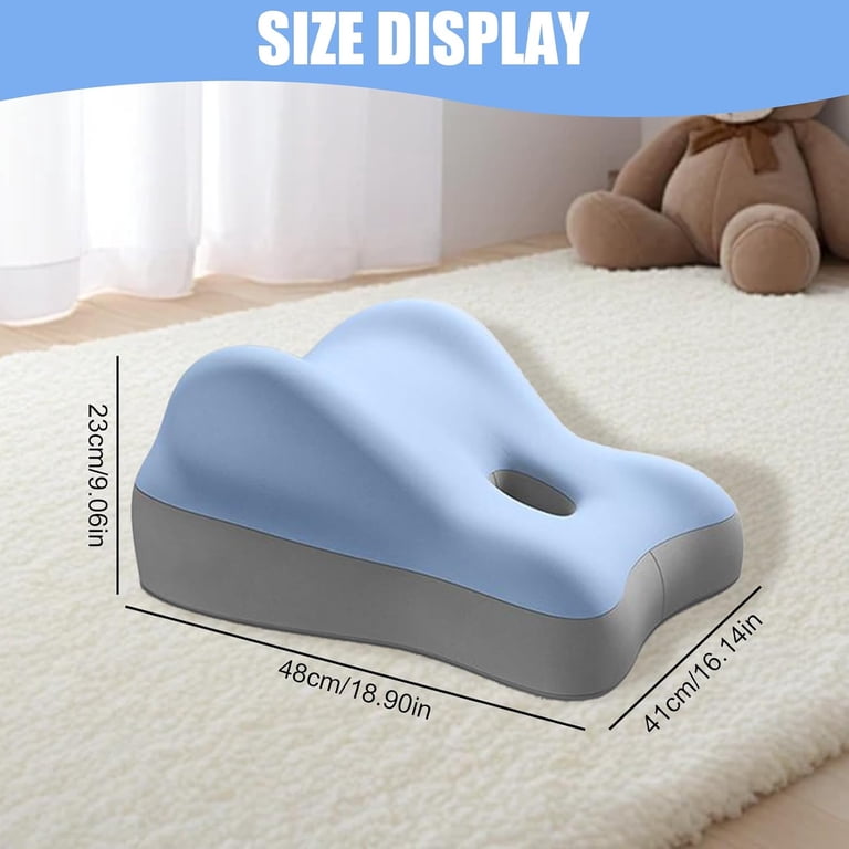 Couples Butt Cushion for Couples - Ergonomic Foam Wedge Pillow for Sitting & Lying, Pregnancy & Home Comfort, Modern Low-Profile Design(Beige