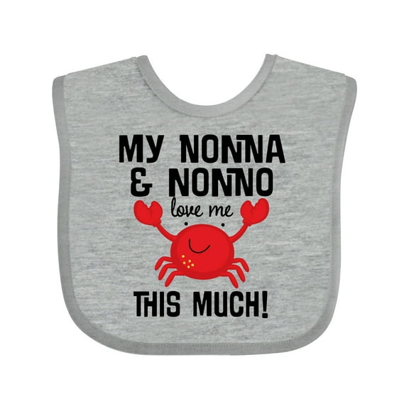 Inktastic My Nonna and Nonno Love Me Boys or Girls Baby Bib