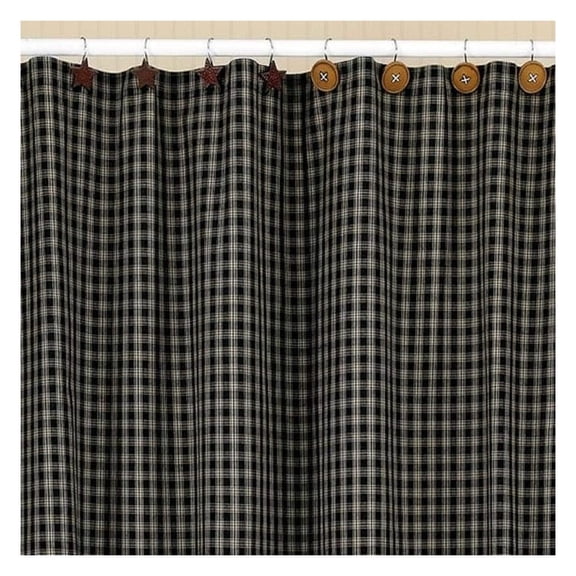 Sturbridge Shower Curtain, 72 x 72, Black