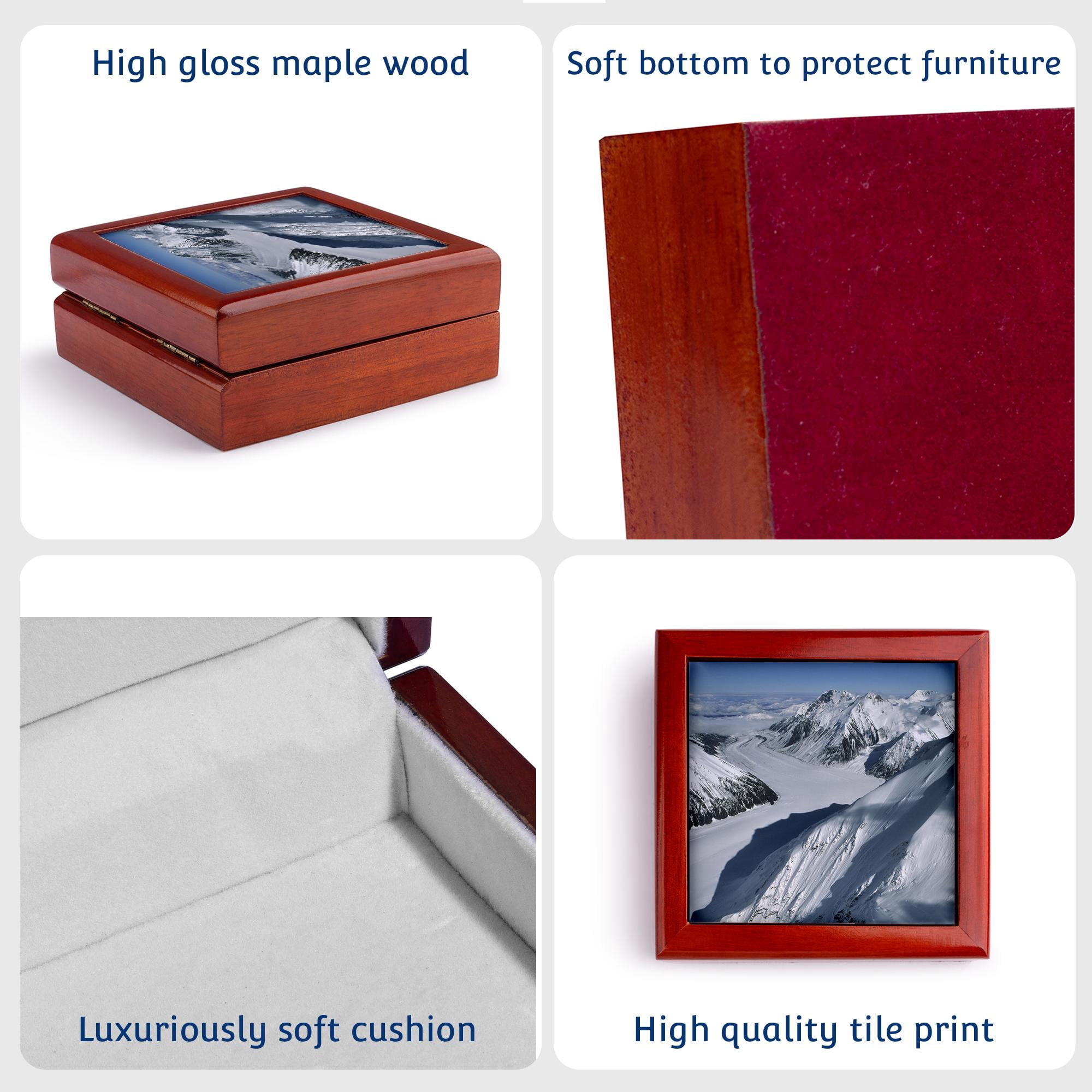 3dRose, Peters Glacier, Denali National Park. Alaska, USA - US02 GRE0025 - Gerry Reynolds, Jewelry Box 5.5x5.5 inch with 4 inch tile