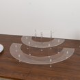 thumbnail image 2 of Efavormart Set of 3 Acrylic Dessert Display Pedestal Stands – 3-Tier Clear Half-Moon Riser Stand for Cupcakes, Perfumes & Figurines - 7",13",18", 2 of 5