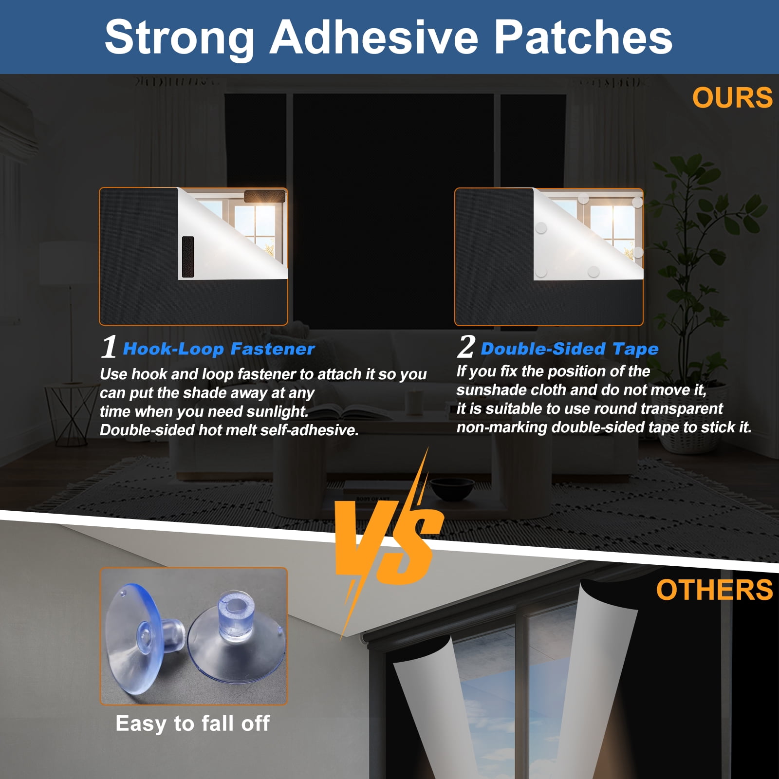 PChero Blackout Shades for Bedroom 138" x 58", Portable Blackout Curtains, No Drill Window Blinds,Blackout Window Cover DIY Temporary Blackout Blinds Film for Bedroom Nursery Travel Dorm Room