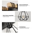 thumbnail image 4 of Luz de Tocador de Estilo Rústico de 3 Luces, Lámpara Industrial de Madera para Baño Sobre Espejo, Pantalla Metálica para Baño, Pasillo, Sala de Estar, 4 of 8