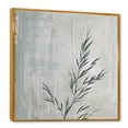 thumbnail image 2 of Designart "Pewter Pine Grey Leaves" Leaves Floater Framed Canvas Art Print, 2 of 5