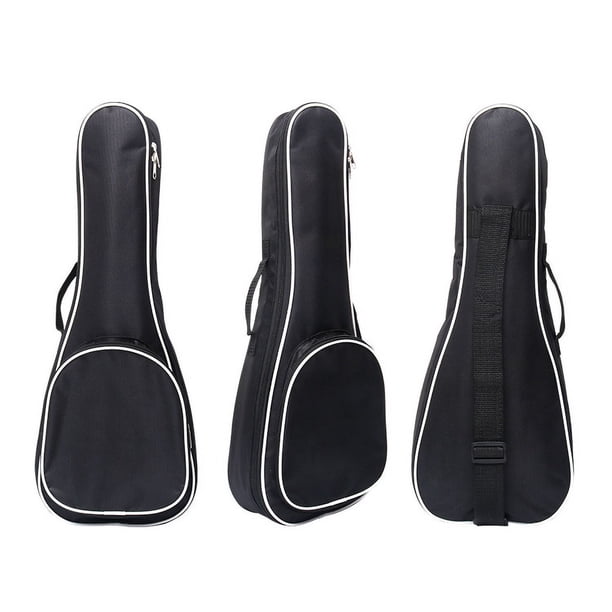 Bolsa de algodón con borde blanco, bolsa para ukelele, mochila impermeable gruesa para guitarra pequeña