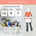 thumbnail image 3 of BREKX Colt Drink Bucket, Hammered Stainless Steel Beverage Tub with Mat, Rust Proof, 3 of 9