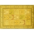 thumbnail image 1 of Ahgly Company Machine Washable Indoor Rectangle Persian Yellow Traditional Area Rugs, 5' x 8', 1 of 4