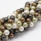 thumbnail image 1 of Shell Pearl Bead Strands Grade A Round Mixed Color 8mm Hole: 1mm about 48~50pcs/strand 16 inch, 1 of 6