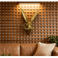 thumbnail image 4 of Gold Bunny Head Wall Decor with Monocle & Mustache, Vintage Animal Sculpture for Living Room & Entryway, 4 of 6