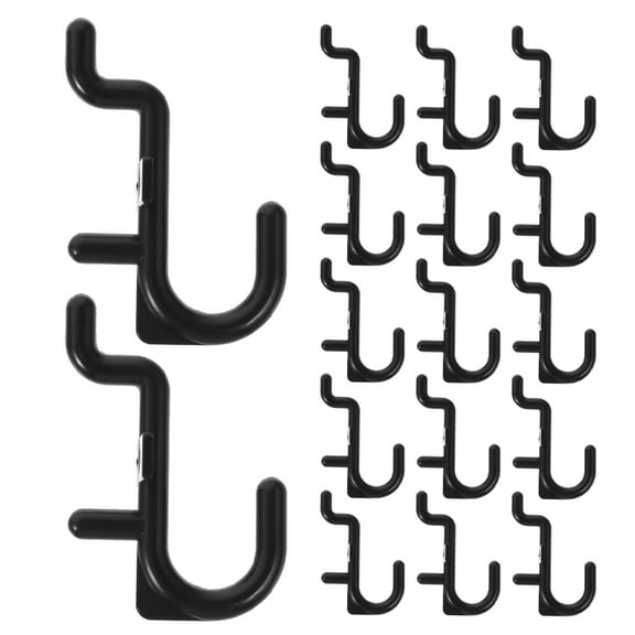 WHAMVOX 60Pcs Plastic J-Shaped Pegboard Hooks for Tool Organization in Garage and Office