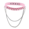 thumbnail image 3 of Gargantilla Punk Gothic Collar Sunnimix Cuero Rosado, 3 of 6