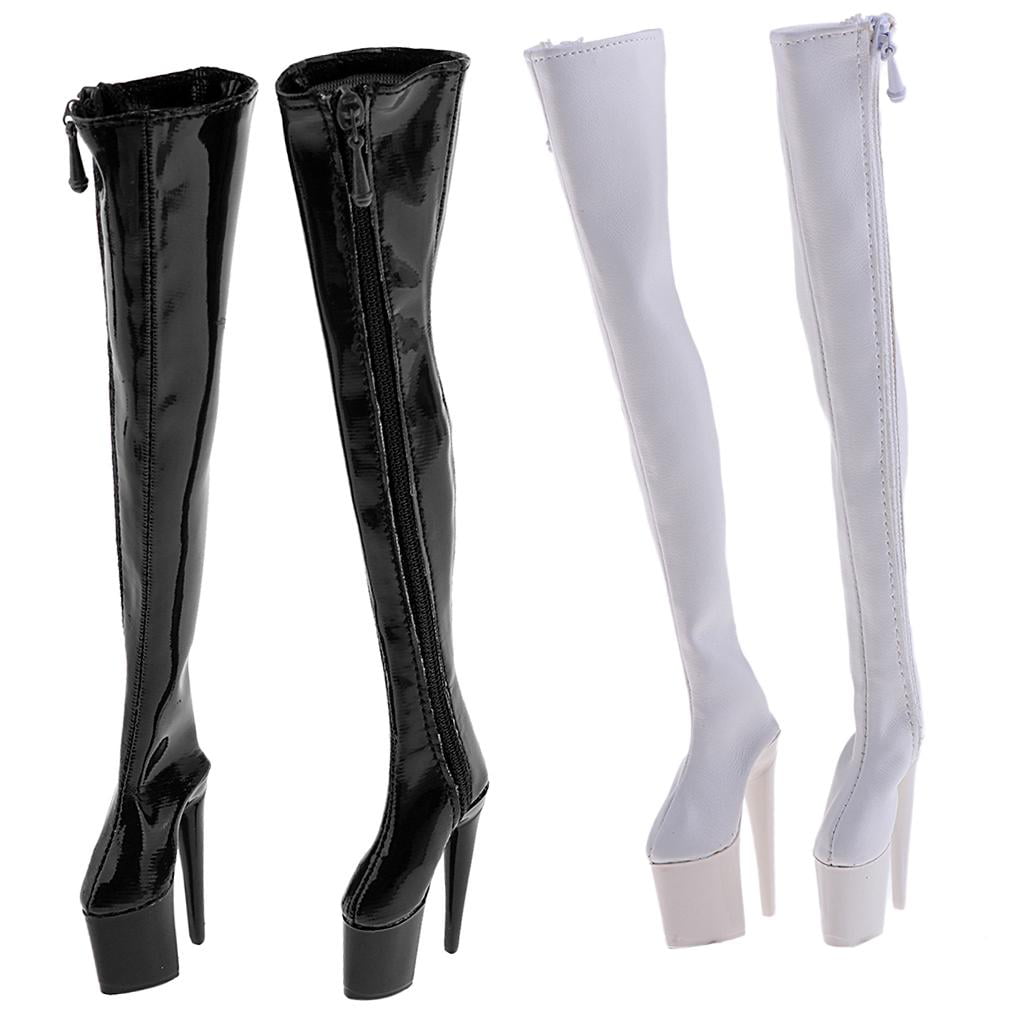 1/6 Thigh High Over The Knee Long Boots High Heels for Female Action Figures 