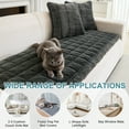 thumbnail image 4 of Eurhowing Fuzzy Sofa Cover for Dog, Non Slip & Pet-Friendly Slipcover Couch Cover Mat, Soft Washable Furniture Protector, 28"×59", Dark Gray, 4 of 9