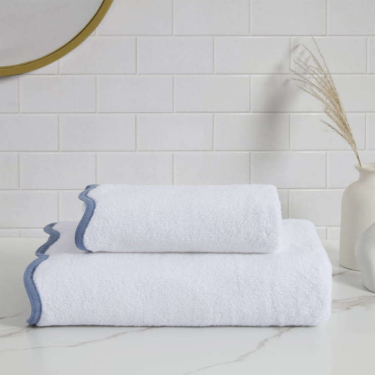 My Texas House Whitney Cotton Hand and Bath Towel Set, Blue