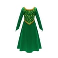 thumbnail image 3 of Princess Green Costume Dress for Girls, Halloween Cosplay Dress up, SIZE 5-14, 3 of 7