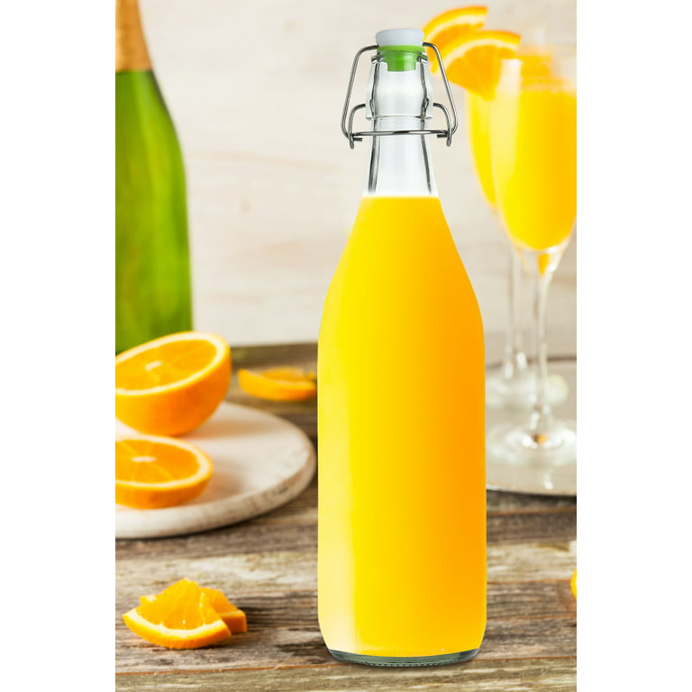  AYL Flip Top Glass Bottle [1 Liter / 33 fl. oz.] [Pack of 4] –  Swing Brewing Bottle with Stopper for Beverages, Oil, Vinegar, Kombucha,  Water, Soda, Kefir – Airtight Lid