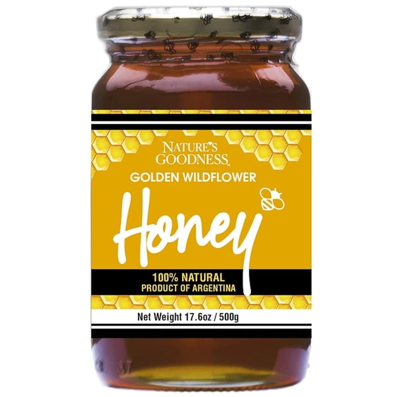Wildflower Honey - 17.6 oz - Pure Honey Jar - Nature's Goodness
