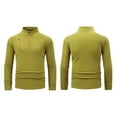 thumbnail image 5 of Mens Quarter Zip Pullover Tops Quick Dry Lightweight Sports Hiking Tshirts Stand Collar Slim Fit UPF 50+ Sun Shirts (XL, Yellow 03), 5 of 7
