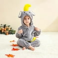 thumbnail image 3 of Toddler Halloween Animal Onesies Long Sleeves Cute Flannel Jumpsuit Hoodie Kids Dress Up Clothes Role-Play Party Gray, 25 M, 3 of 7