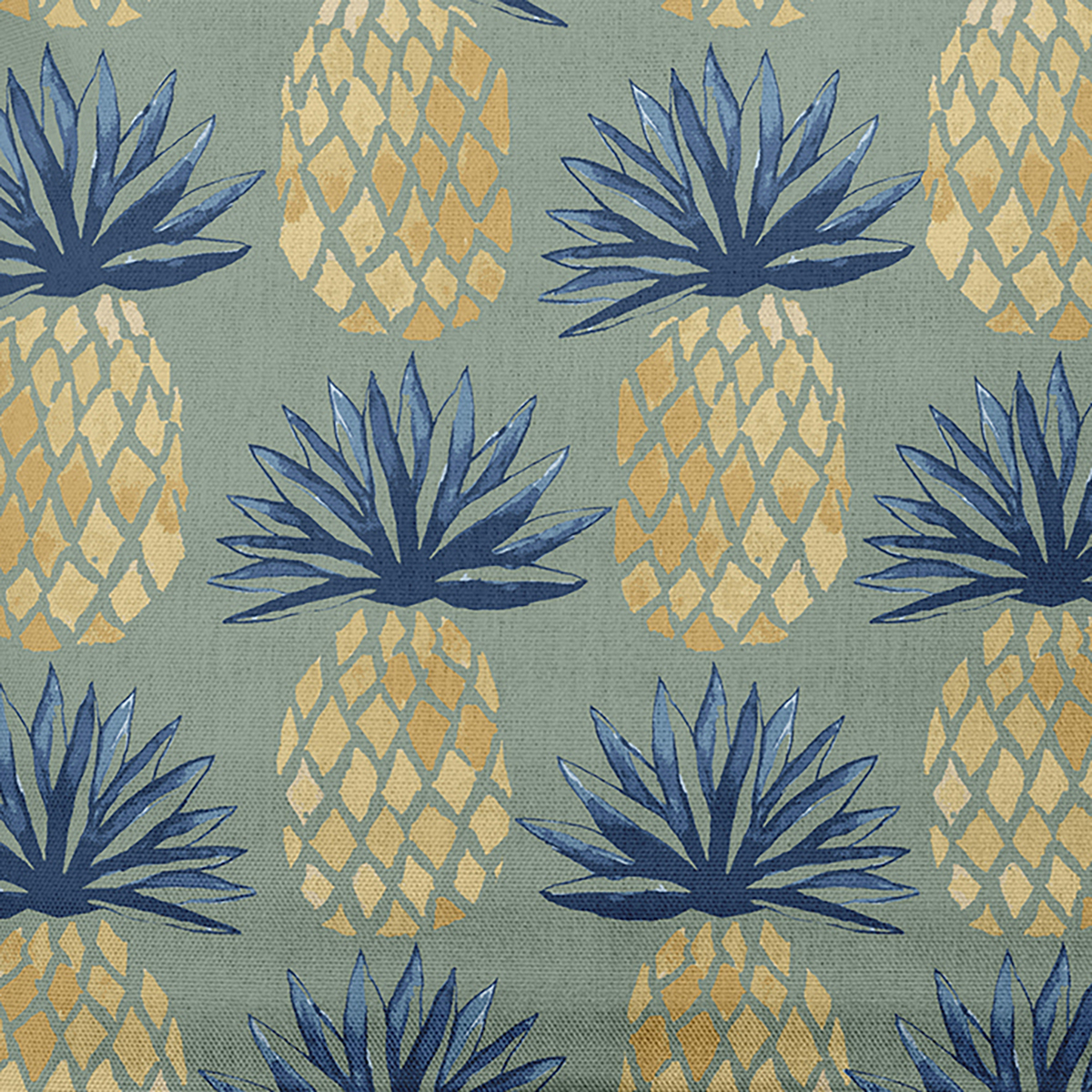 Simply Daisy 18" x 18" Pineapple Stripes Nautical Indoor/Outdoor Throw Pillow