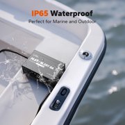 Litime 12V 16V 5A Mountable Lithium Battery Charger, IP65 Waterproof, 14.6V & 18.25V LiFePO4 Smart Charger with Adjustable Voltage, LED Indicator, Smart 3-Stage Charging & BMS Activation