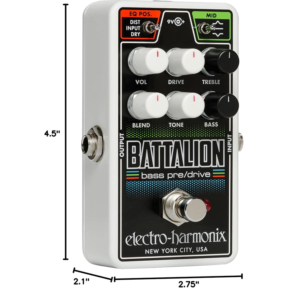 Electro-Harmonix Nano Battalion Bass Preamp and Overdrive Pedal