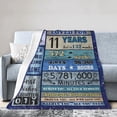 thumbnail image 1 of LHSHID Gift For 11th Birthday Throw Blanket Soft Fuzzy Fleece Blanket For Couch Bed Living Room Decoration 50x60in, 1 of 5