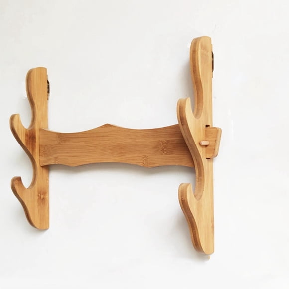 Soporte para de 2/3/4 Niveles, Soporte para Colgador de Flauta, Soporte de Bambú, Soporte de Montaje en Pared para Exhibición de Colección de niveles Fernando Soporte de exhibición de espada