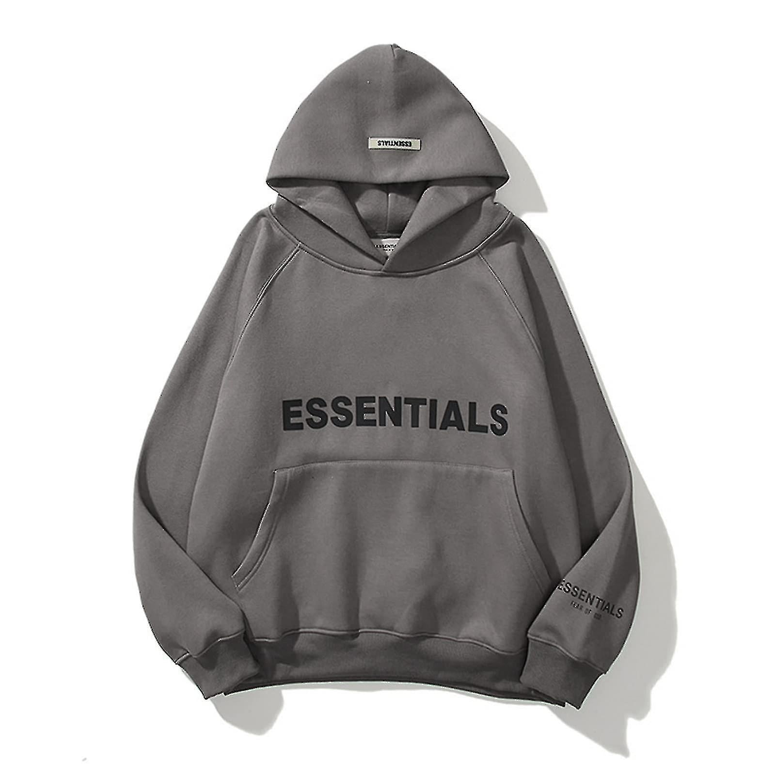 Fear of god essentials hoodie charcoal hotsell