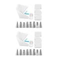 thumbnail image 3 of Advancent Color aleatorio 14 unids/set boquillas para bolsa de glaseado de acero inoxidable Kit de raspadores de crema para pastel de aniversario Blanco 2piezas Advancent CBP164866, 3 of 5