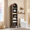 thumbnail image 3 of SinCiDo Arched Bookshelf, 8-Tier Open Shelf Bookcase, Medium Density Fiberboard, 3 of 7