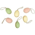 thumbnail image 7 of Northlight Fabric Pastel Easter Egg Ornament Decorations - 5.75" - Set of 6, 7 of 7