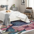 thumbnail image 4 of Bird Rug, Black Bird Area Rug 4x5, Wildflowers Rugs for Bedroom, Rugs Low Pile Washable Stain Resistant Easy Clean for Dining Room, Living Room Soft Carpet Decor Km&-313, 4 of 7