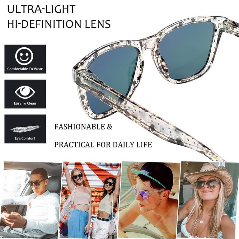 Joopin Retro Polarized Sunglasses Women, Pink Mirrored photo 6