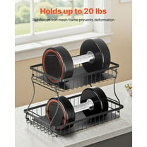 2 Tier Metal Fruit Basket Bowl, Kitchen Countertop Storage Stand with Banana Holder