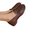 thumbnail image 3 of Vedolay Cute Casual Shoes Loafers For Women Wide Width Fashion Flat Shoes Classic Leisure Shoes,Brown 8.5, 3 of 5