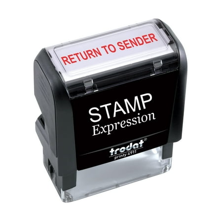 StampExpression - Return to Sender Office Self Inking Rubber Stamp - Red Ink (A-5385)