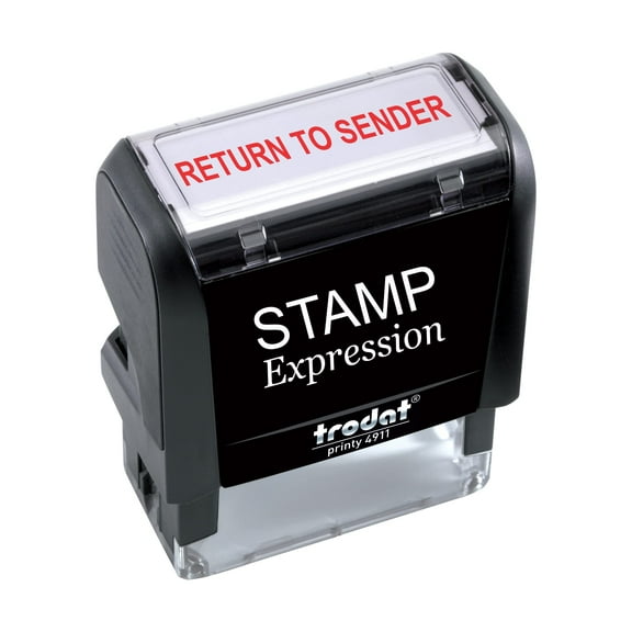 StampExpression - Return to Sender Office Self Inking Rubber Stamp - Red Ink (A-5385)