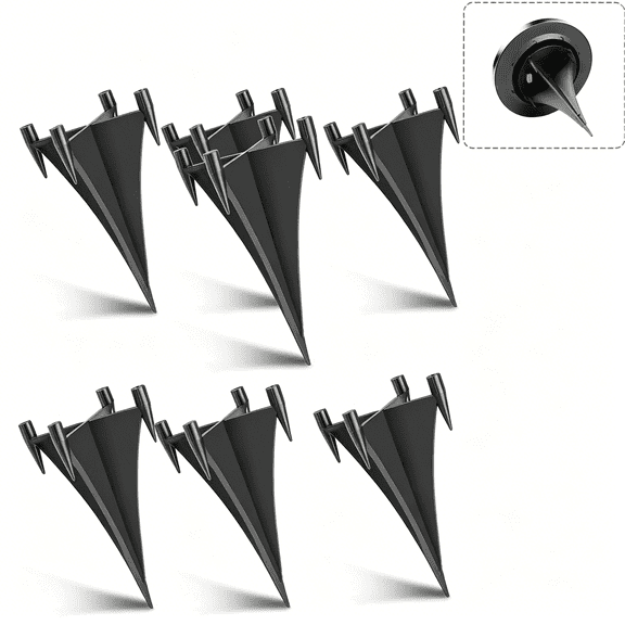 ZHZFKQ Replacement Stakes for Solar Ground Light,6 Set Reinforced Plastic Ground Spikes,Replacement Parts for Solar Pathway Disk Light and Garden Glass Ball Outdoor