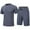 Iron gray, variant on Satankud Men's Shirt and Shorts Set 2 Pieces Set Short Sleeve Summer Tracksuits Sets with Pockets Causal Jogging Sports Sweatsuit for Men 2 Piece Outfits Dark gray L