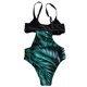 thumbnail image 4 of Gibobby Traje de baño de una pieza Bikini Traje de baño de una pieza Traje de baño estampado Playa Damas Sin espalda Sexy Trajes de baño sexy Conjunto de(Negro,M), 4 of 5