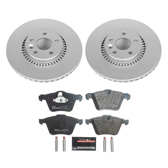 Power Stop Front Euro-Stop ECE-R90 Certified Brake Pad and Rotor Kit ESK4698A