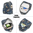thumbnail image 5 of FORMRS Mini Backpack Purse for Women Quilted Travel Daypack Casual Shoulder Bag, Blue Cartoon Owl Pattern, 5 of 7